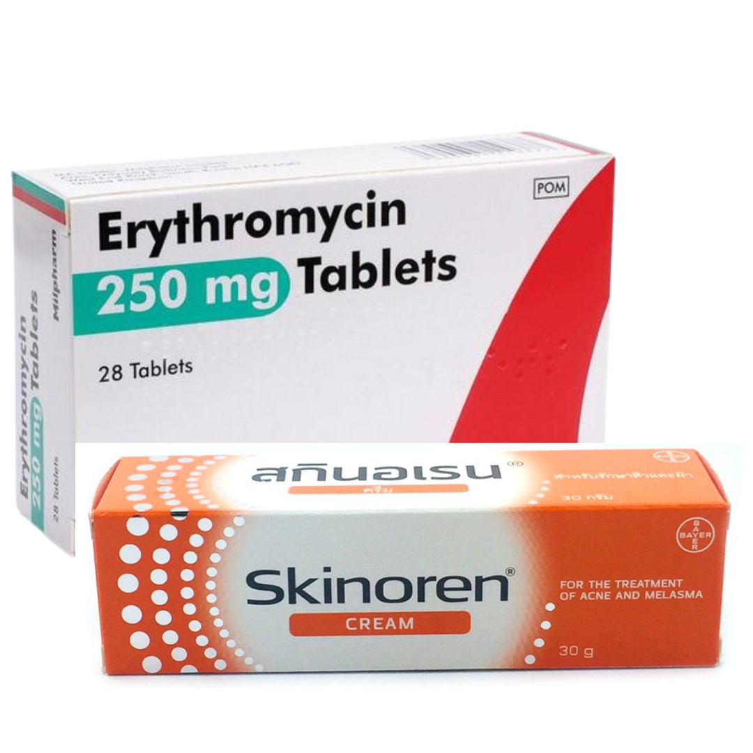 Erythromycin and Skinoren